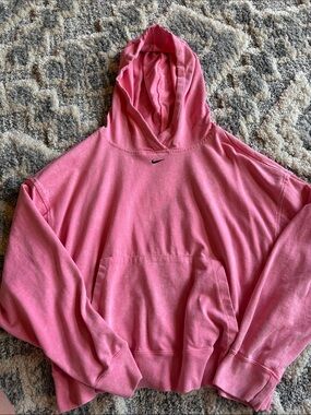 Nike Pink Pullover Hoodie with Small Swoosh
